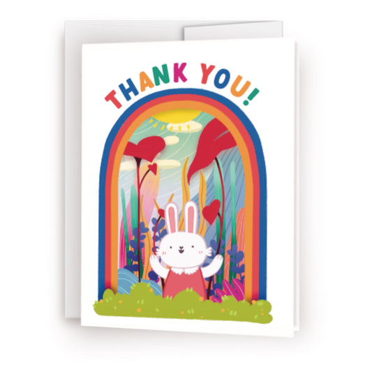 Rainbow Rabbit Greeting Card