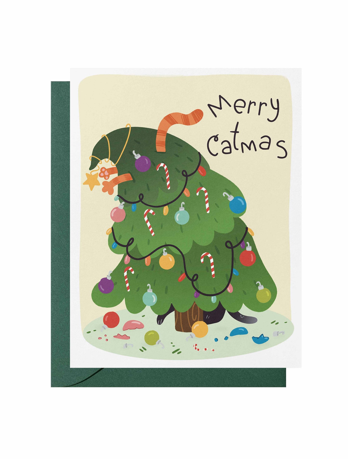 Merry Catmas Holiday Greeting Card