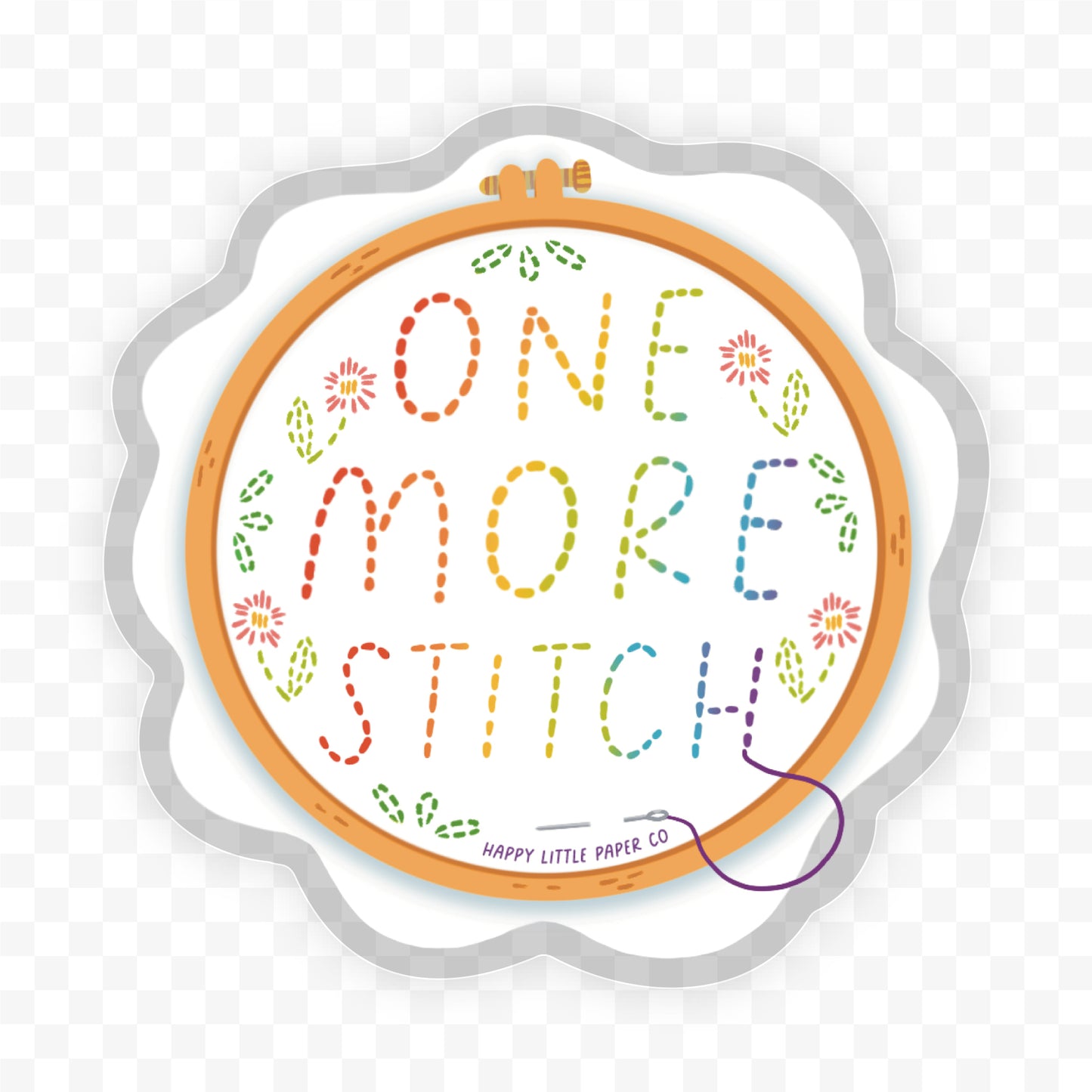 One More Stitch Embroidery Sticker