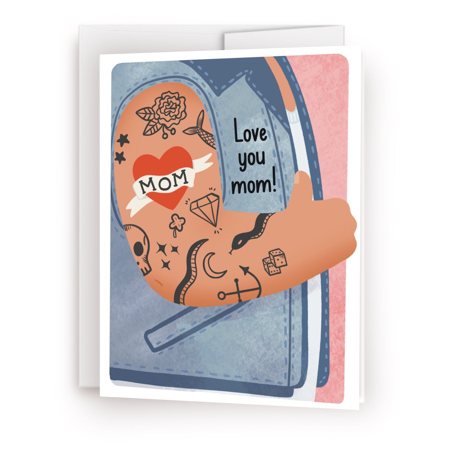 Tattooed I Love You Mom Greeting Card