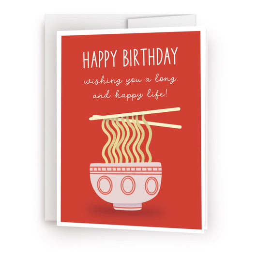 Happy Birthday Noodle Greeting Card