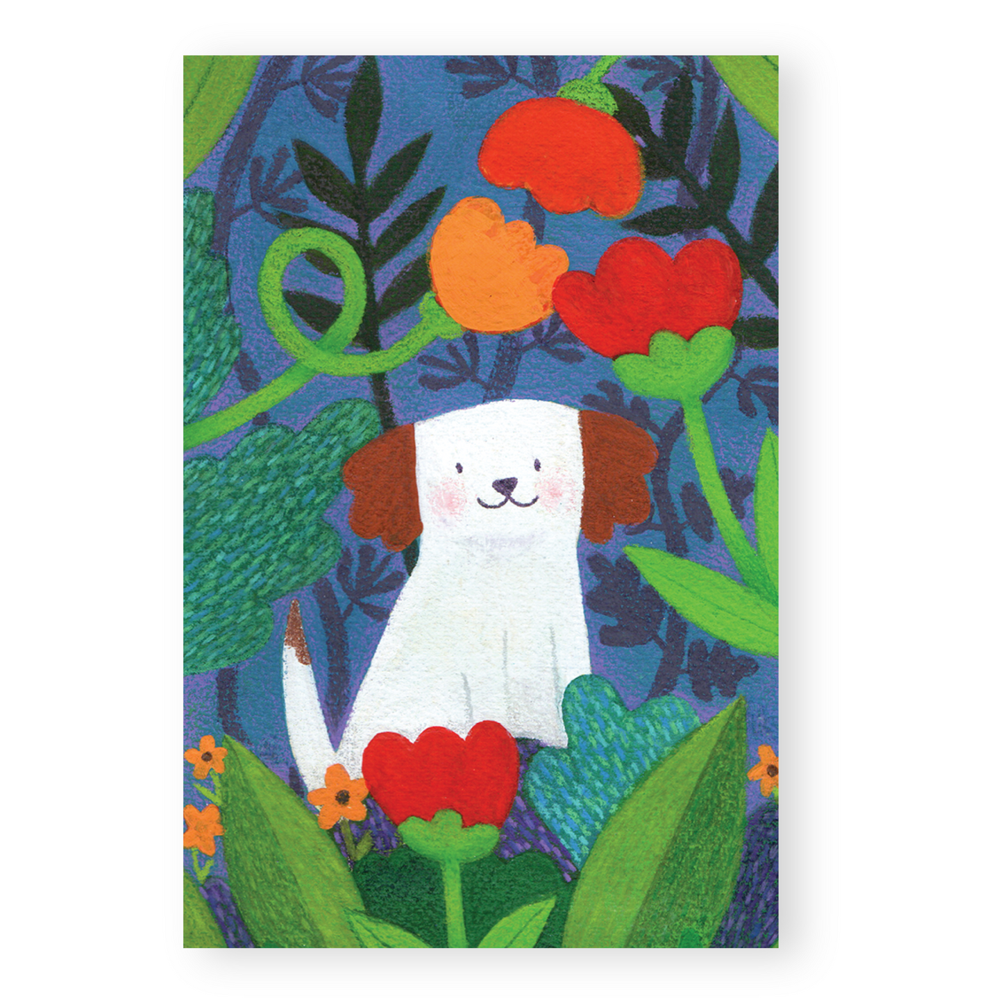 Illustrated Dog Postcard