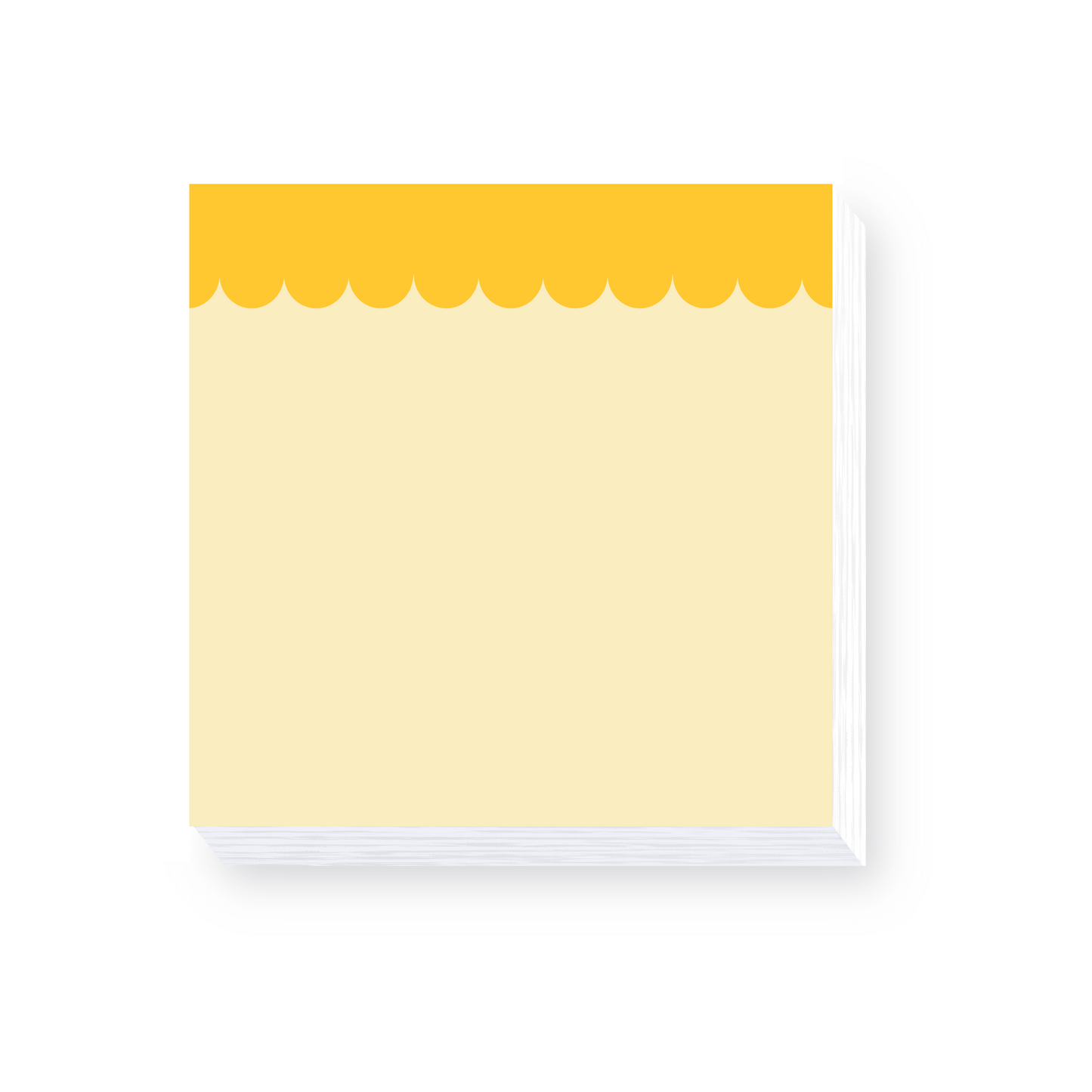 Yellow Scallop Post It Note