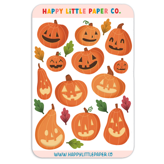 Halloween Pumpkin Sticker Sheet