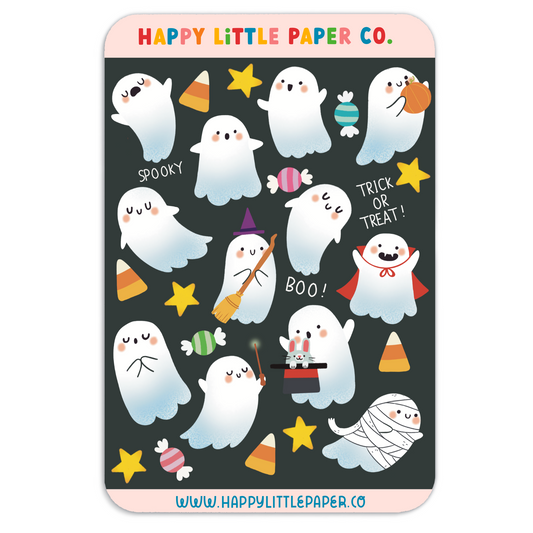 Halloween Ghost Sticker Sheet