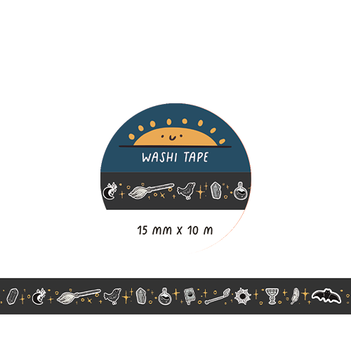Witchy Washi Tape with Gold Foil