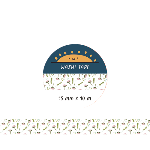 Pink Floral Washi Tape