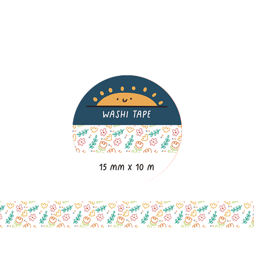 Scribble Floral Washi Tape