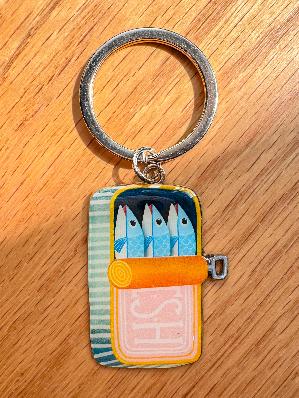 Sardine Enamel Keychain