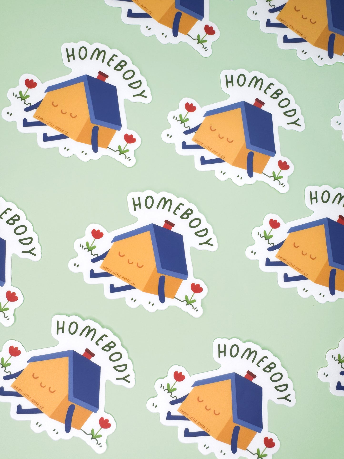 Vinyl Sticker-Home Body (Funny, Pun, Smiley)
