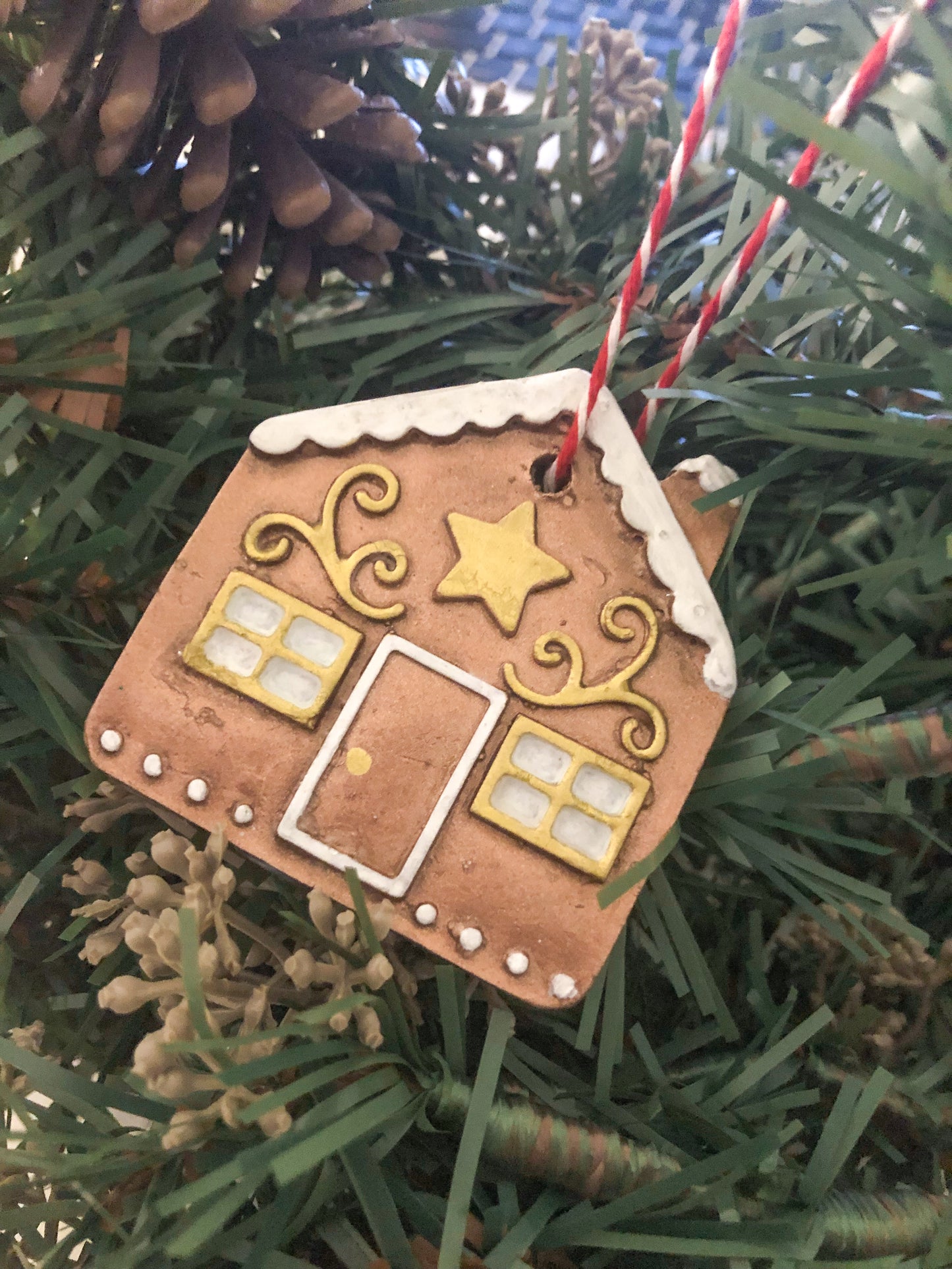 Wide Bronze Cottage Ornament