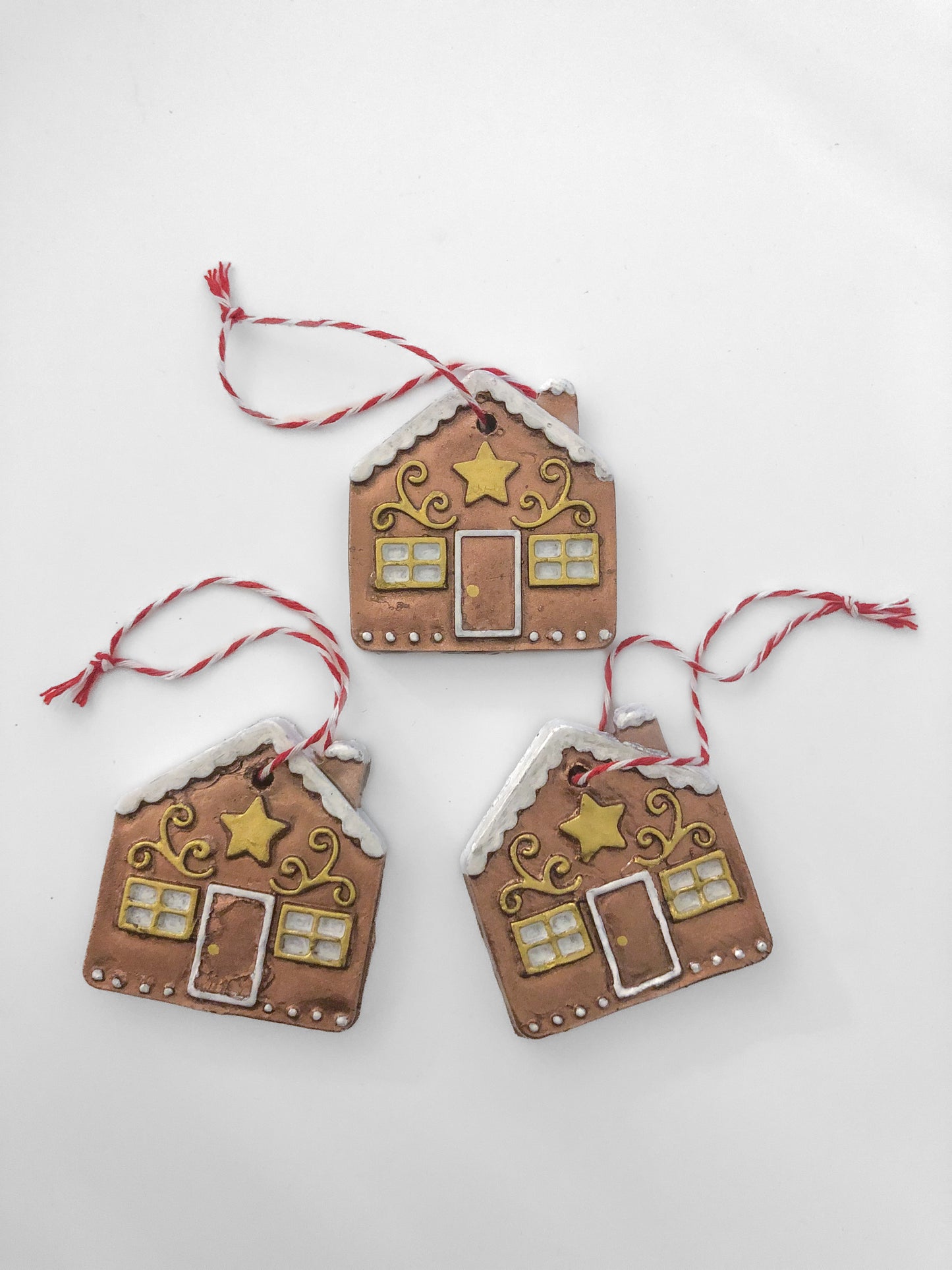 Wide Bronze Cottage Ornament