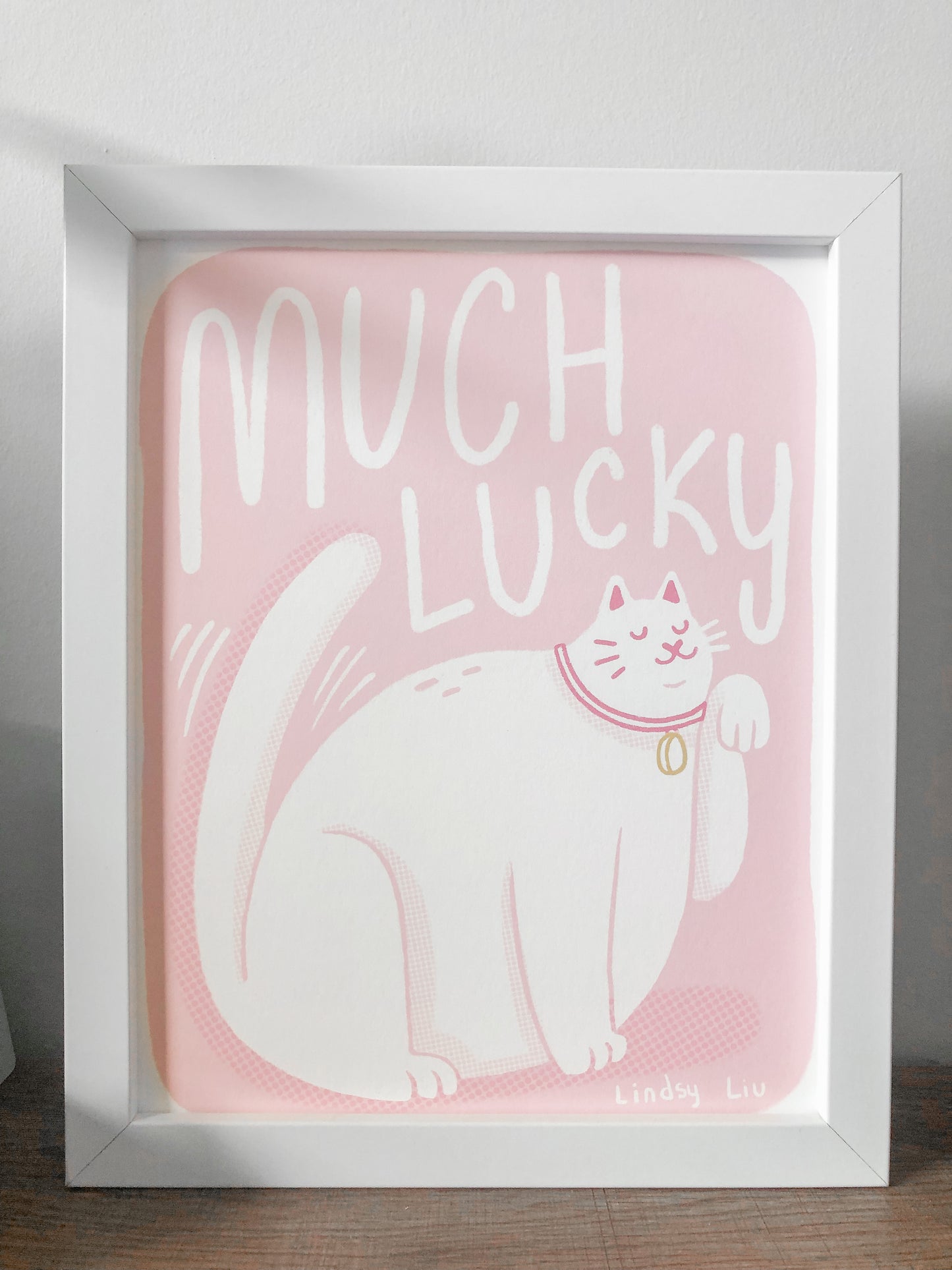 Much Lucky Cat Art Print