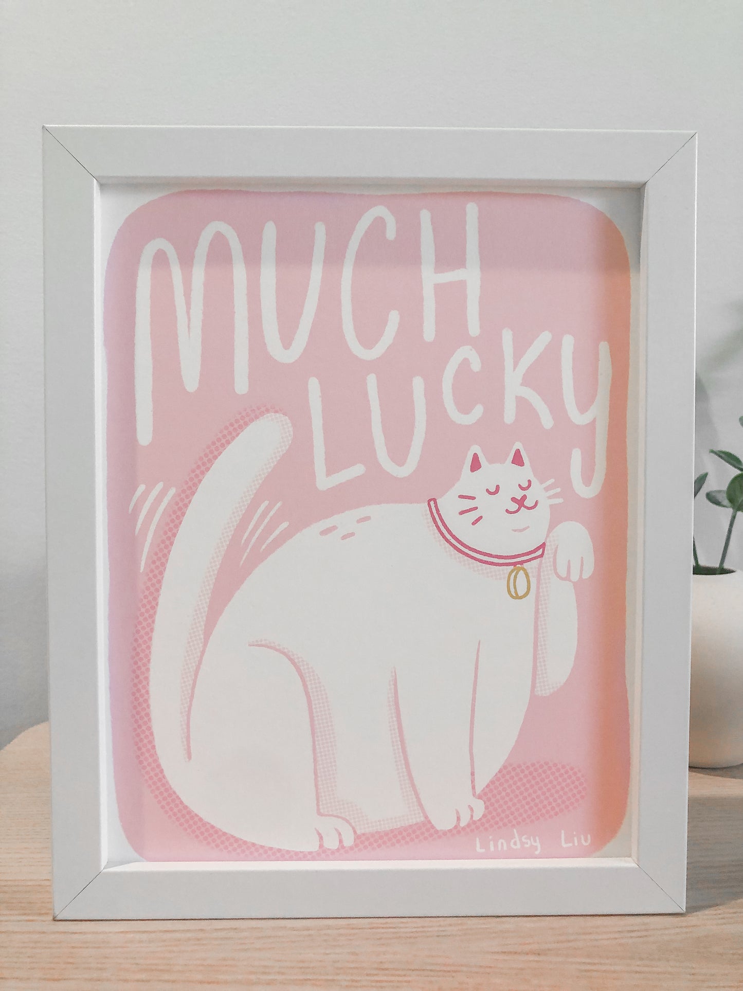 Much Lucky Cat Art Print