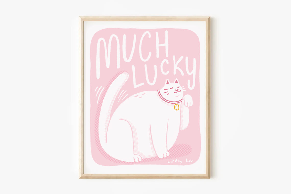 Much Lucky Cat Art Print