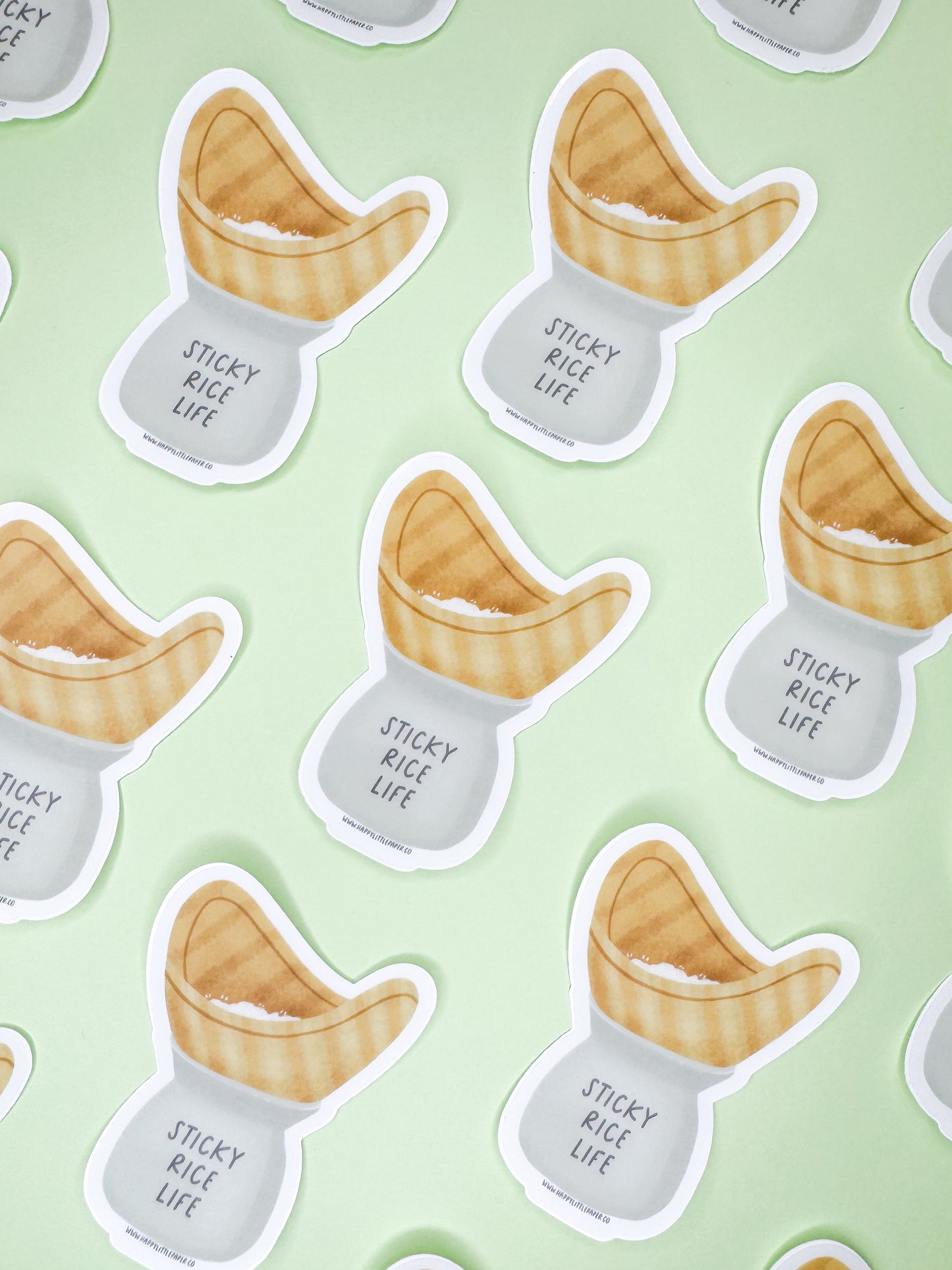 Vinyl Sticker-Sticky Rice Life Steamer (Food, Asian)