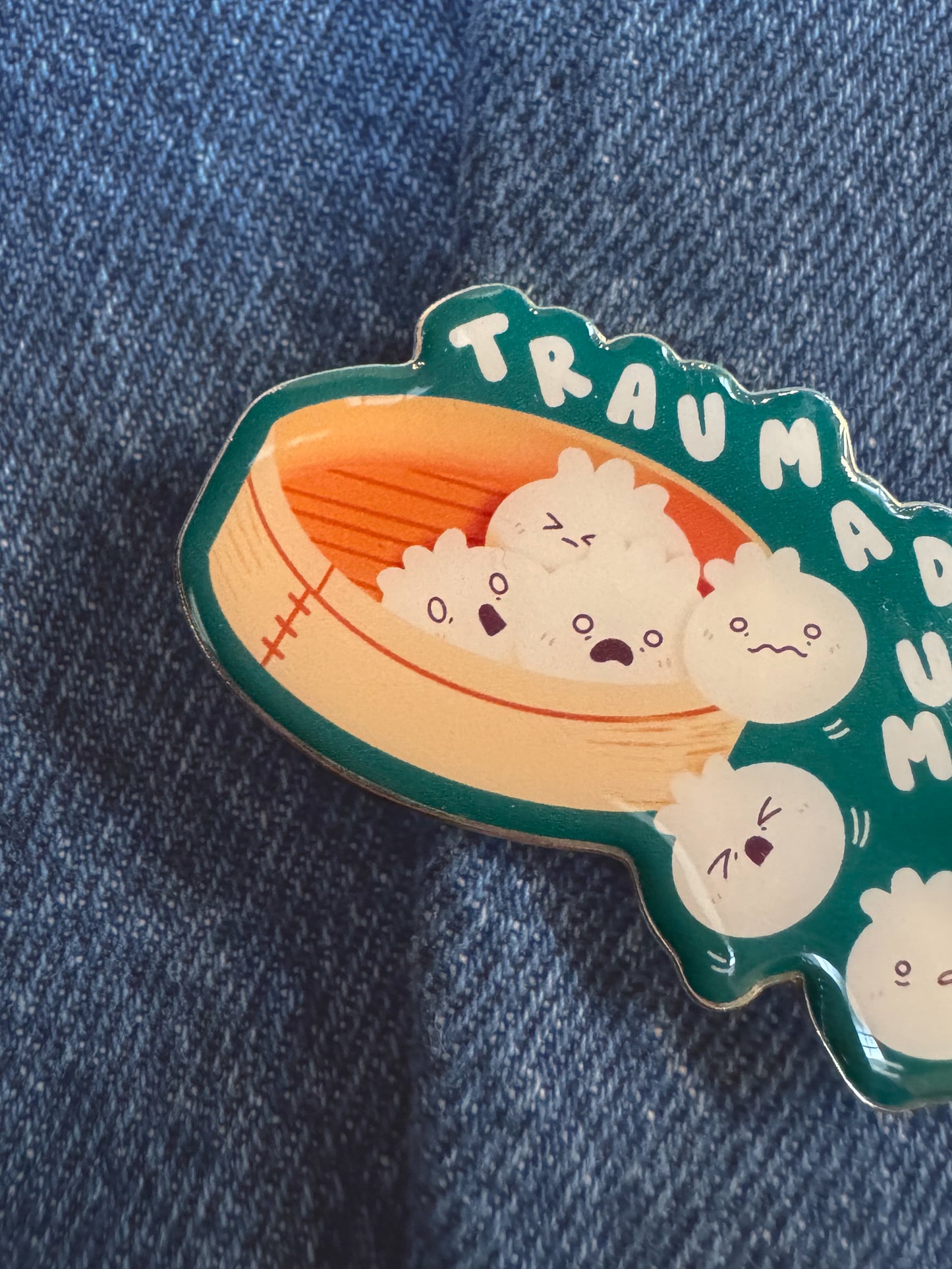 Trauma Dumpling Enamel Pin