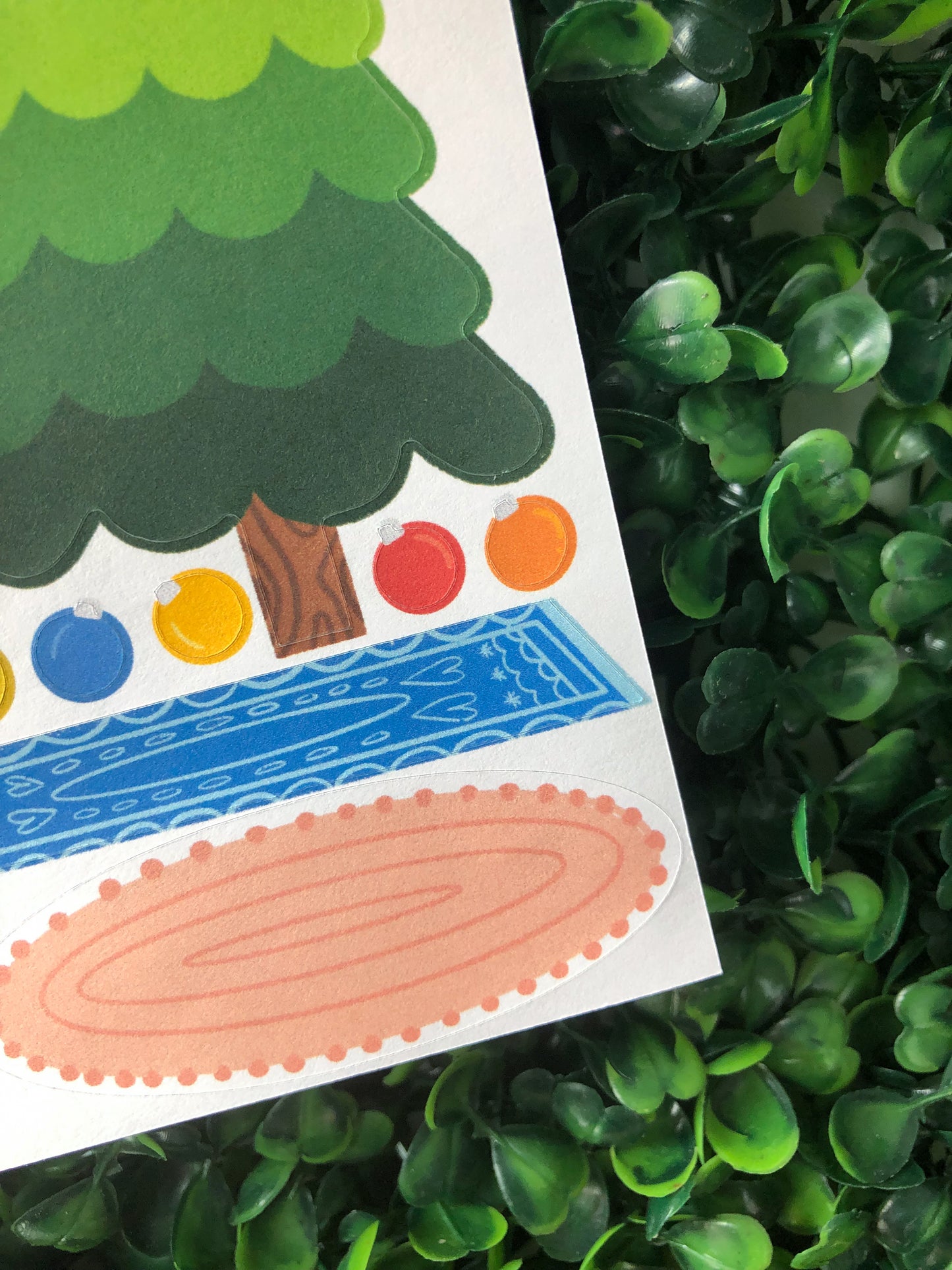 Christmas Tree Activity Sticker Kit Greeting Card