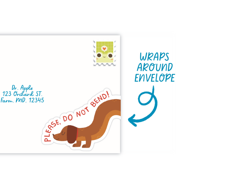 Transparent Do Not Bend Dachshund Dog Sticker
