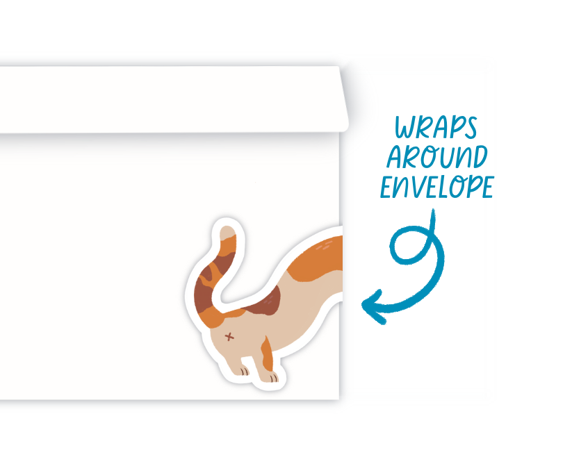 Transparent Do Not Bend Calico Cat Sticker