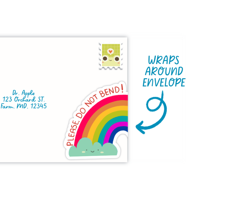 Transparent Do Not Bend Rainbow Sticker
