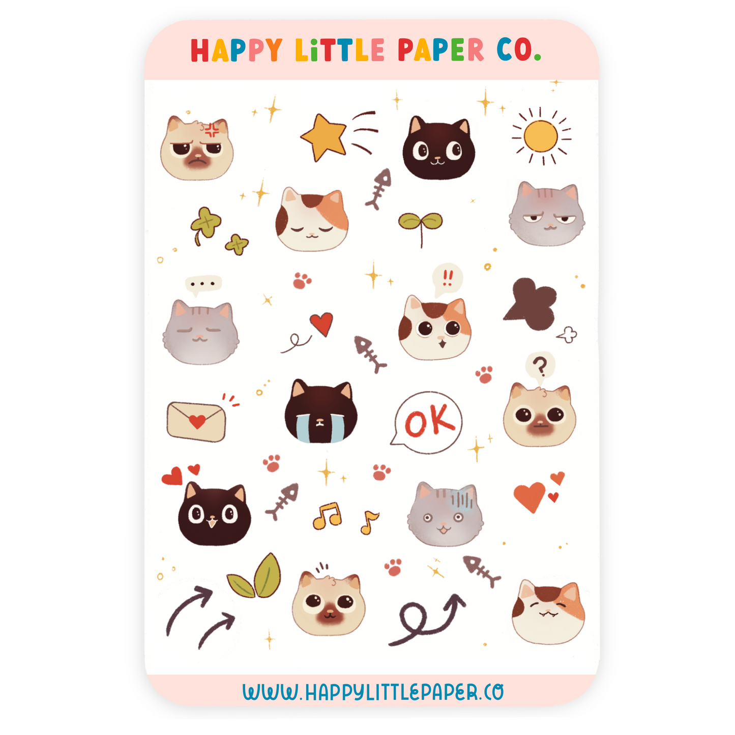 Cats Sticker Sheet