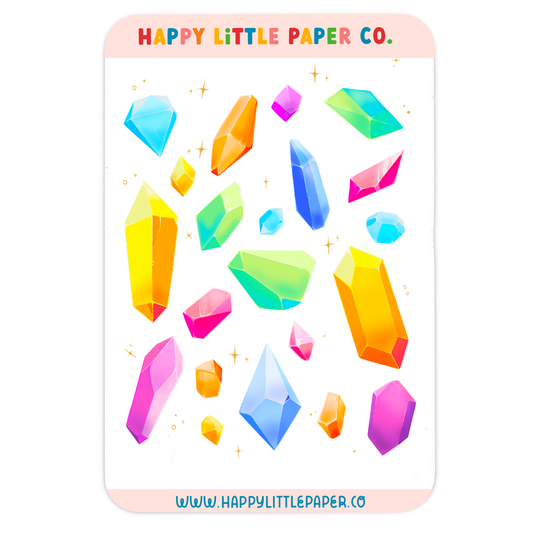 Rainbow Crystal Sticker Sheet