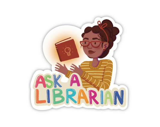 Ask a Librarian Holographic Sticker