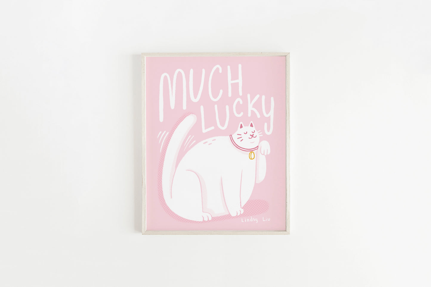 Much Lucky Cat Art Print