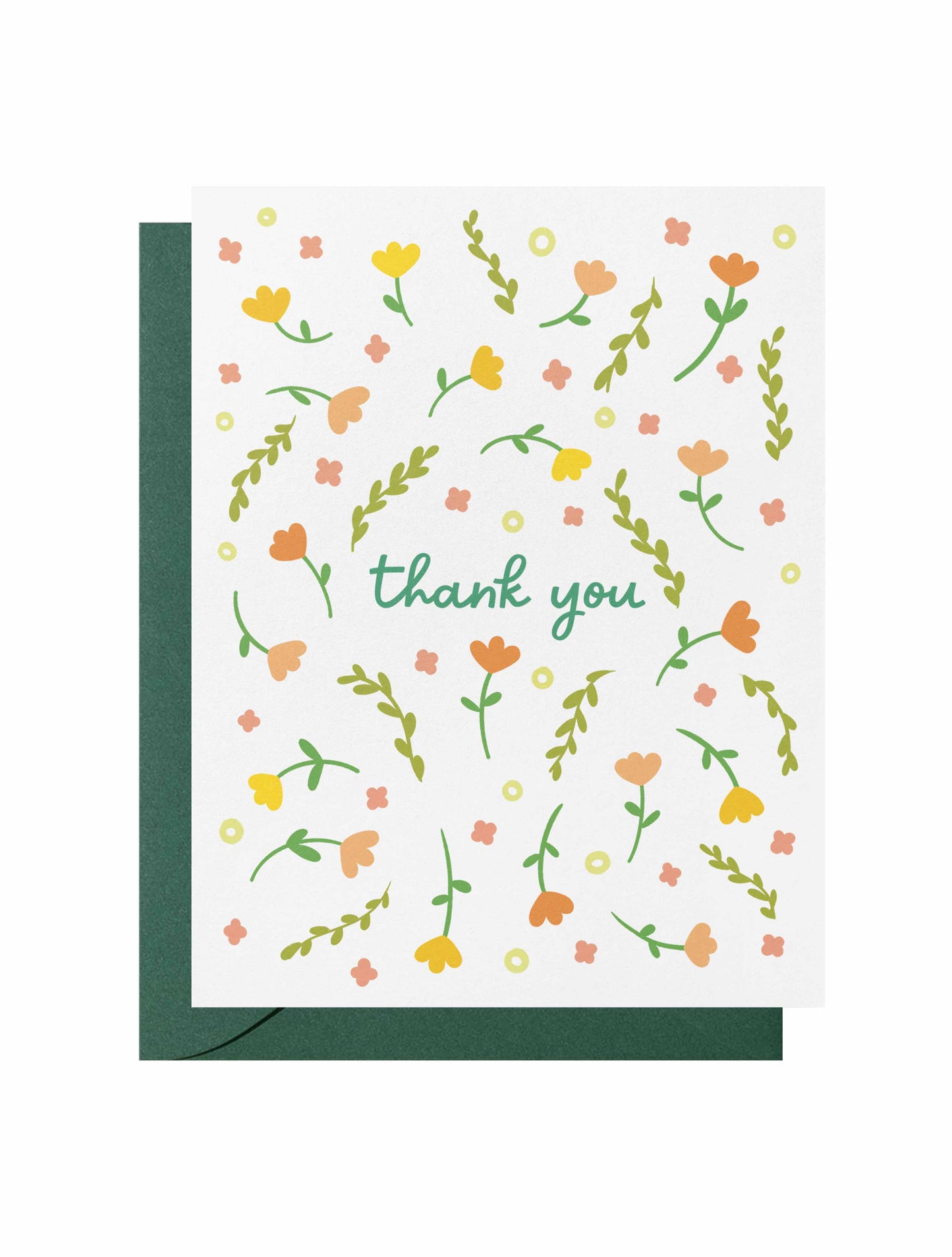 Floral PatternThank You Greeting Card