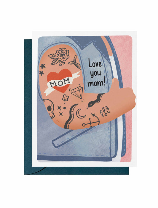 Tattooed I Love You Mom Greeting Card