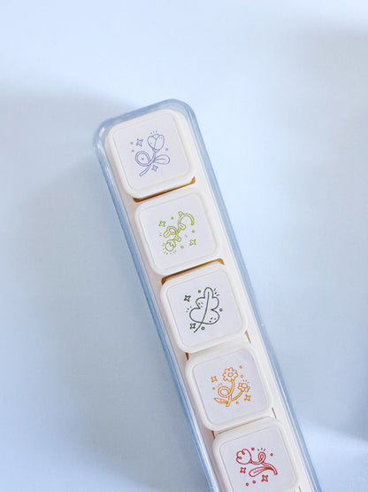 Floral Button Stamps