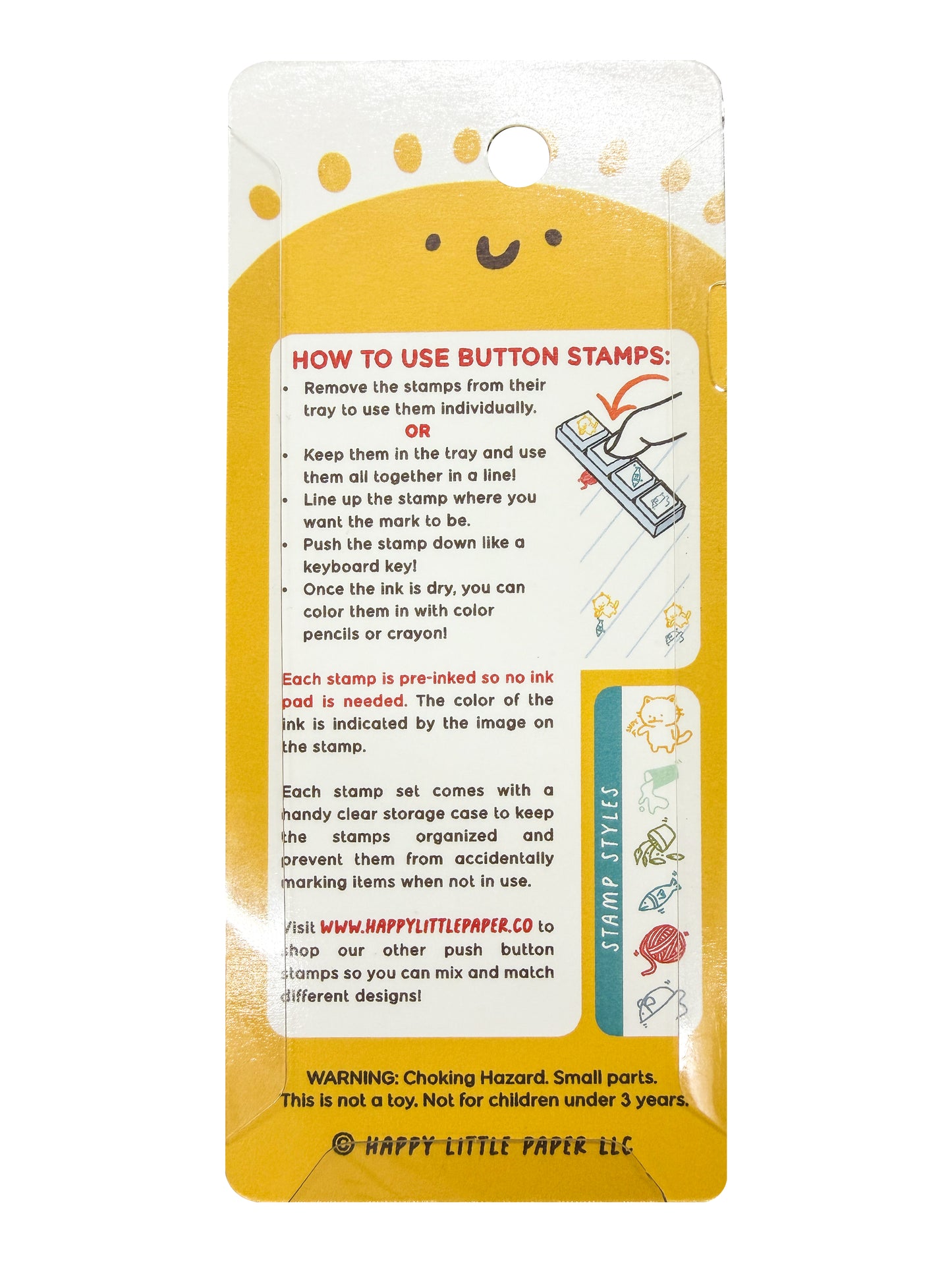 Cat Button Stamps