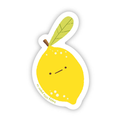 Vinyl Sticker-Sour Lemon (Food, Smiley)
