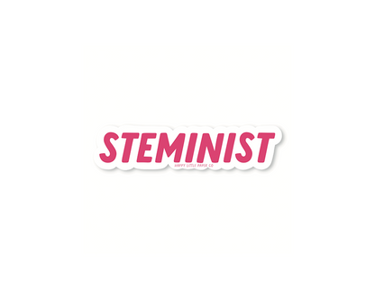Vinyl Sticker-Steminist  (STEM, Teacher, Feminist, Pun)