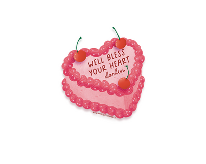 Vinyl Sticker-Well Bless Your Heart Darling (Funny, Southern)
