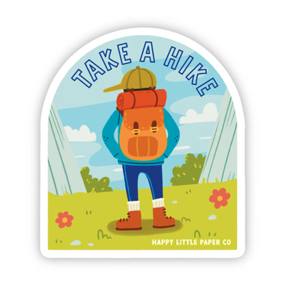 Vinyl Sticker-Take A Hike (Funny, Pun)