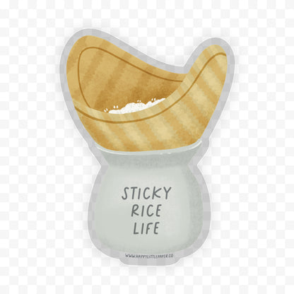 Vinyl Sticker-Sticky Rice Life Steamer (Food, Asian)