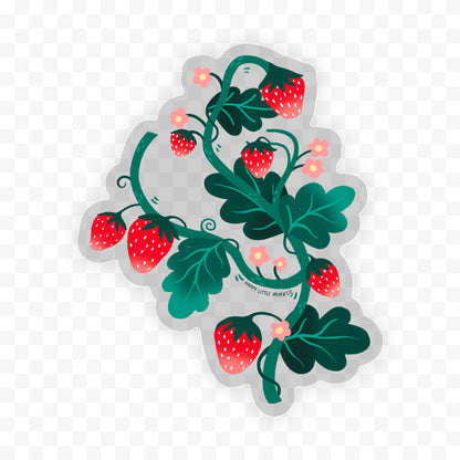 Vinyl Sticker-Strawberry (Food, Summer, Fruit)