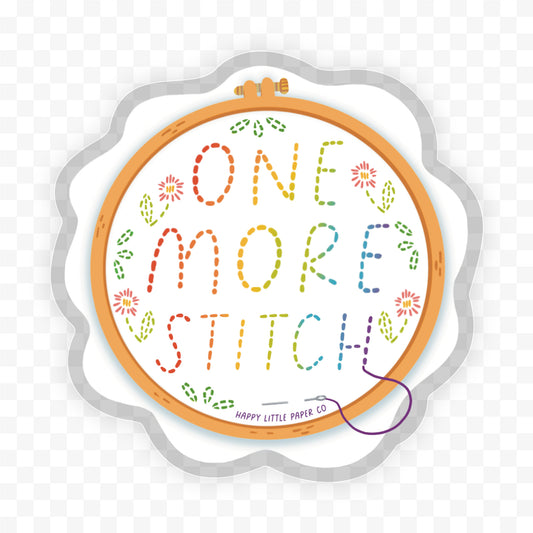 One More Stitch Embroidery Sticker
