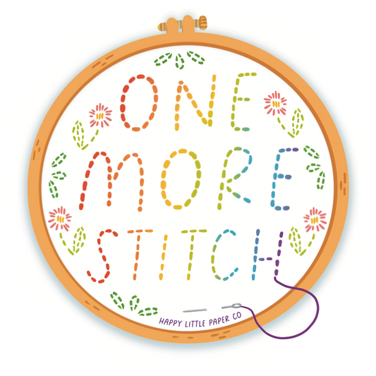 One More Stitch Embroidery Sticker