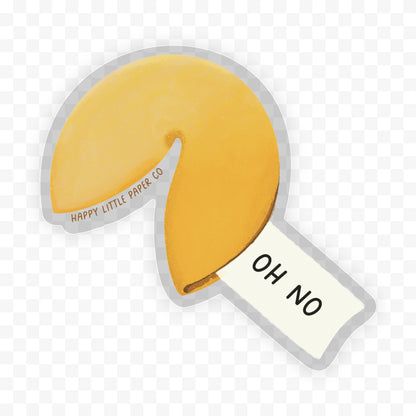 Vinyl Sticker-Oh No Fortune Cookie  (Food, Asian)