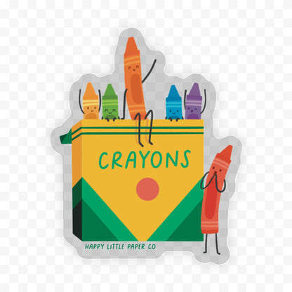Vinyl Sticker-Crayon (Craft, Teacher, Cute)