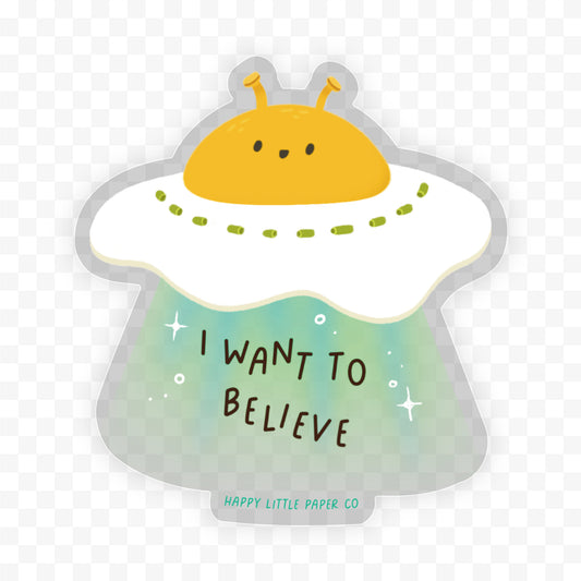 I Want To Believe Egg Sticker