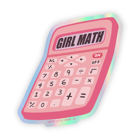 Girl Math Glitter Sticker