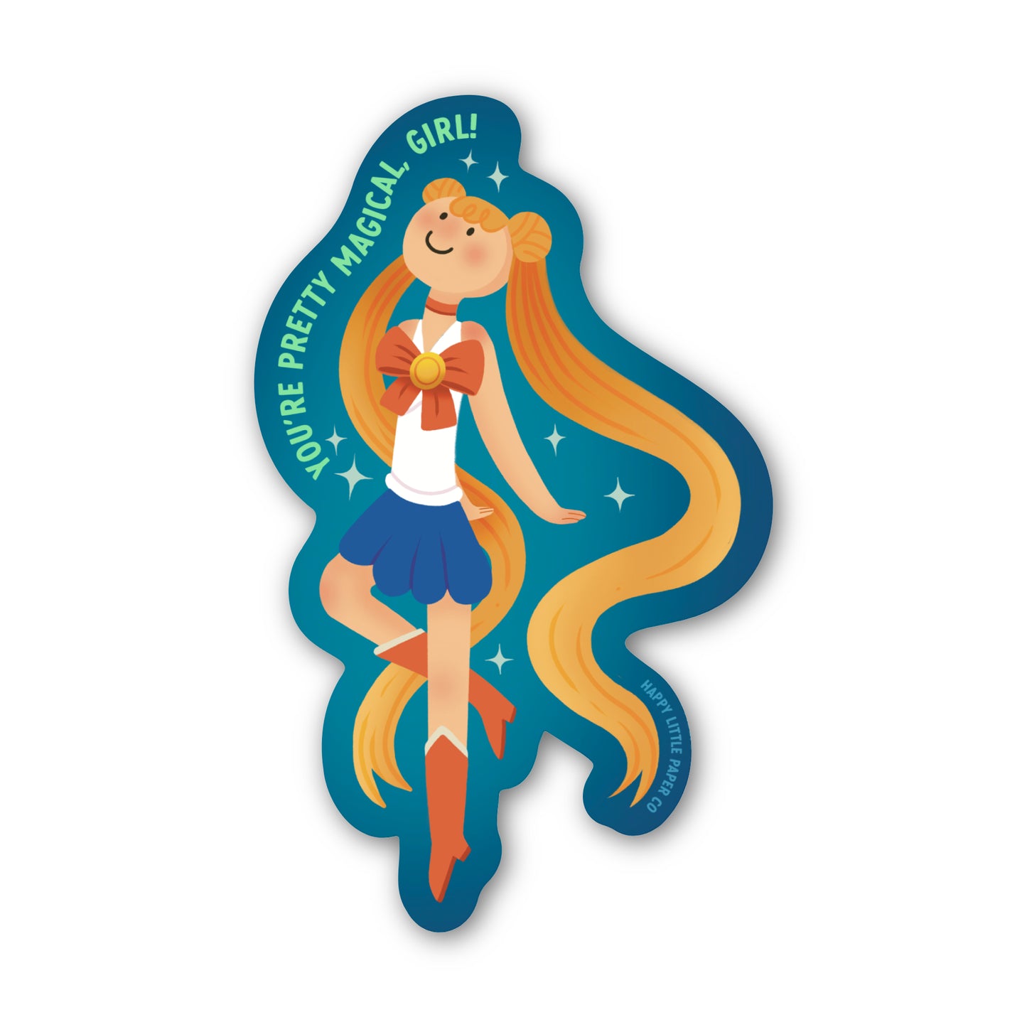 Vinyl Sticker-Magical Girl (Sailor, Anime, Funny)