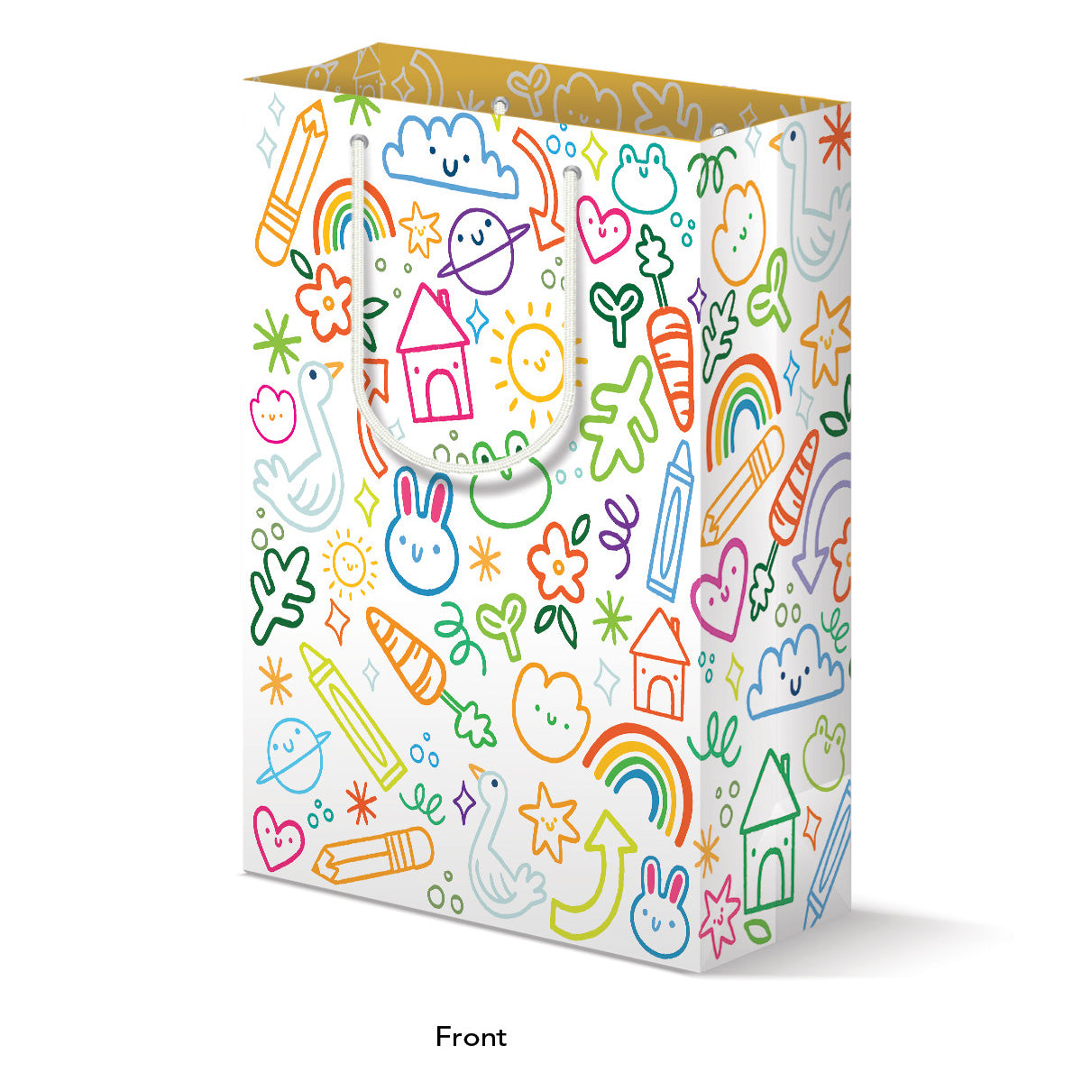 Happy Scribbles Funny Doodle Drawings Gift Bag