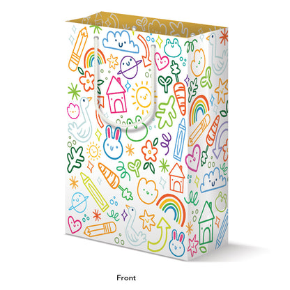 Happy Scribbles Funny Doodle Drawings Gift Bag