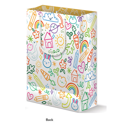 Happy Scribbles Funny Doodle Drawings Gift Bag