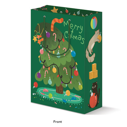 Merry Christmas Funny Holiday Cat Gift Bag